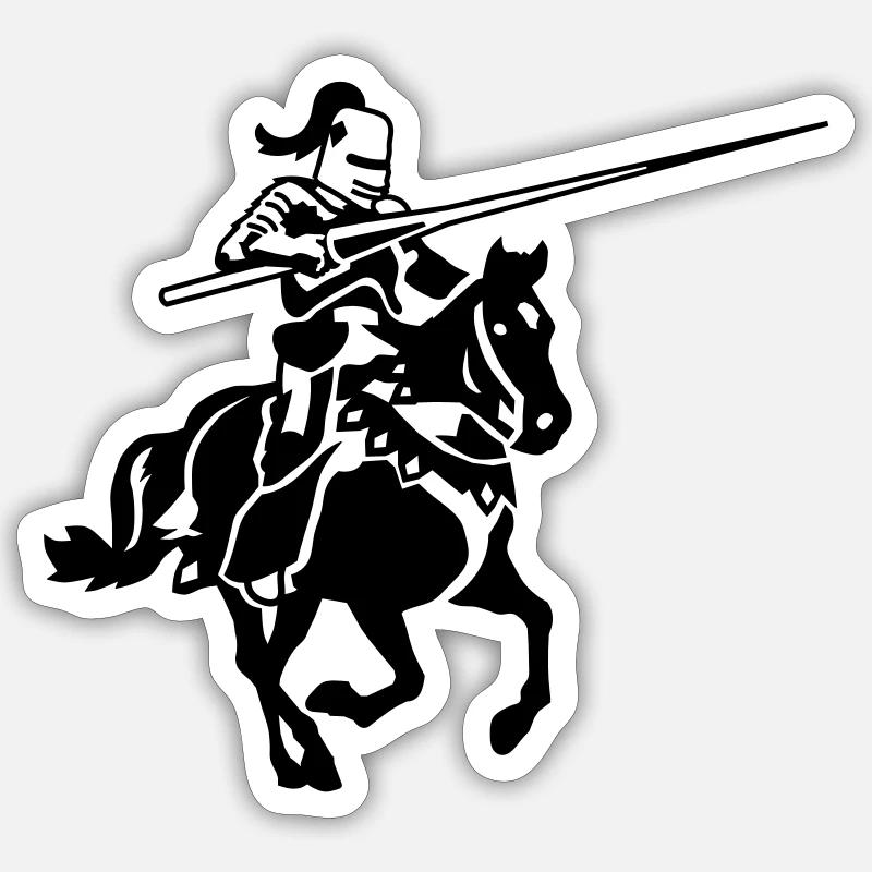 ritter - Sticker size S (10 x 10 cm) - white matte