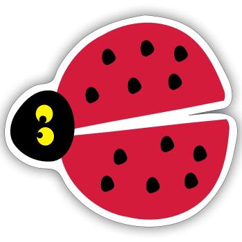 ladybug insects - Sticker size S (10 x 10 cm) - white matte - Front