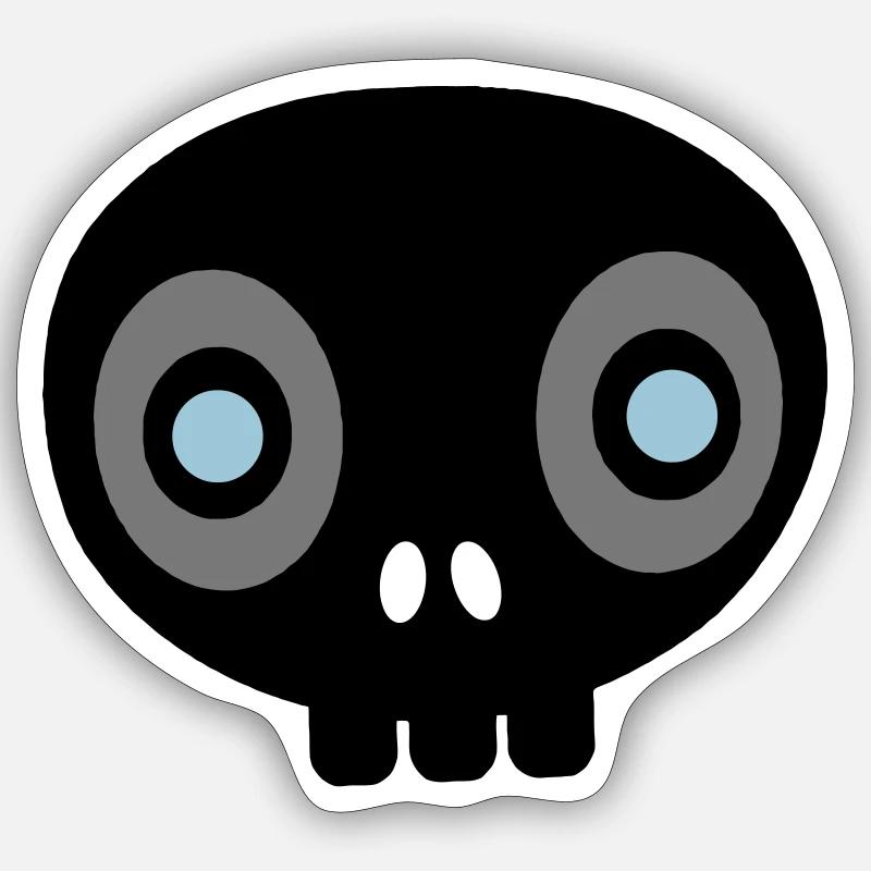 LALLU - Sticker taille S (10 x 10 cm) - blanc mat