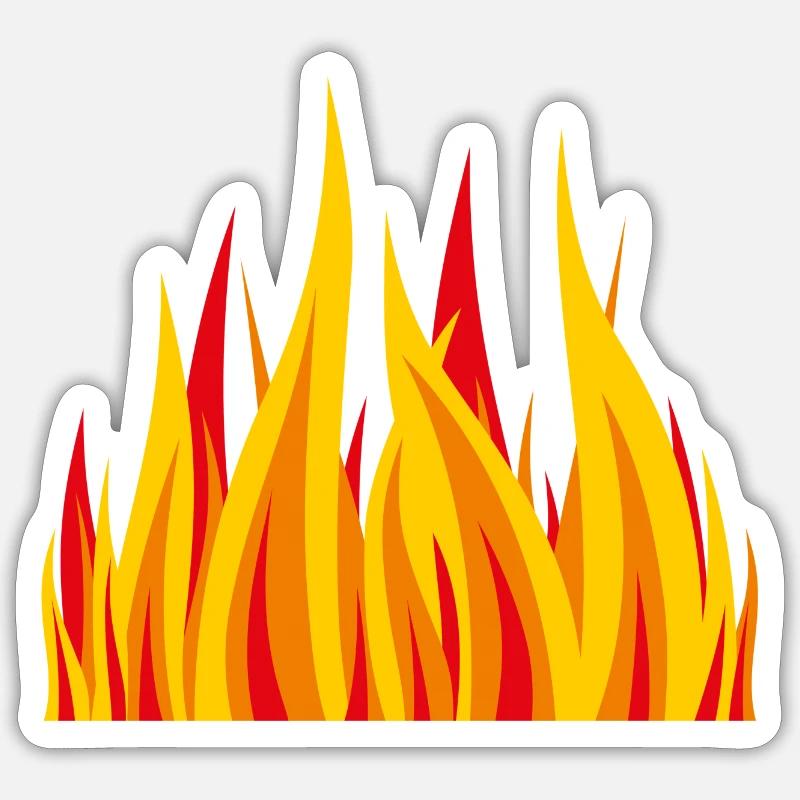 Fire 2 - Sticker taille S (10 x 10 cm) - blanc mat