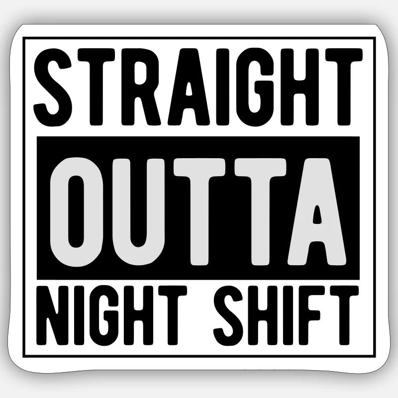 Quart de nuit directement à partir du quart de nuit Sticker taille S (10 x 10 cm)
