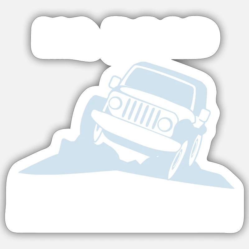 No road No problem SUV gift Sticker size S (10 x 10 cm)