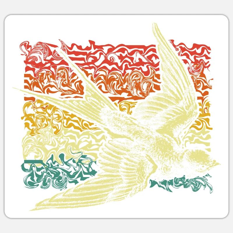 Vogel Schwalbe Sticker Größe S (10 x 10 cm)