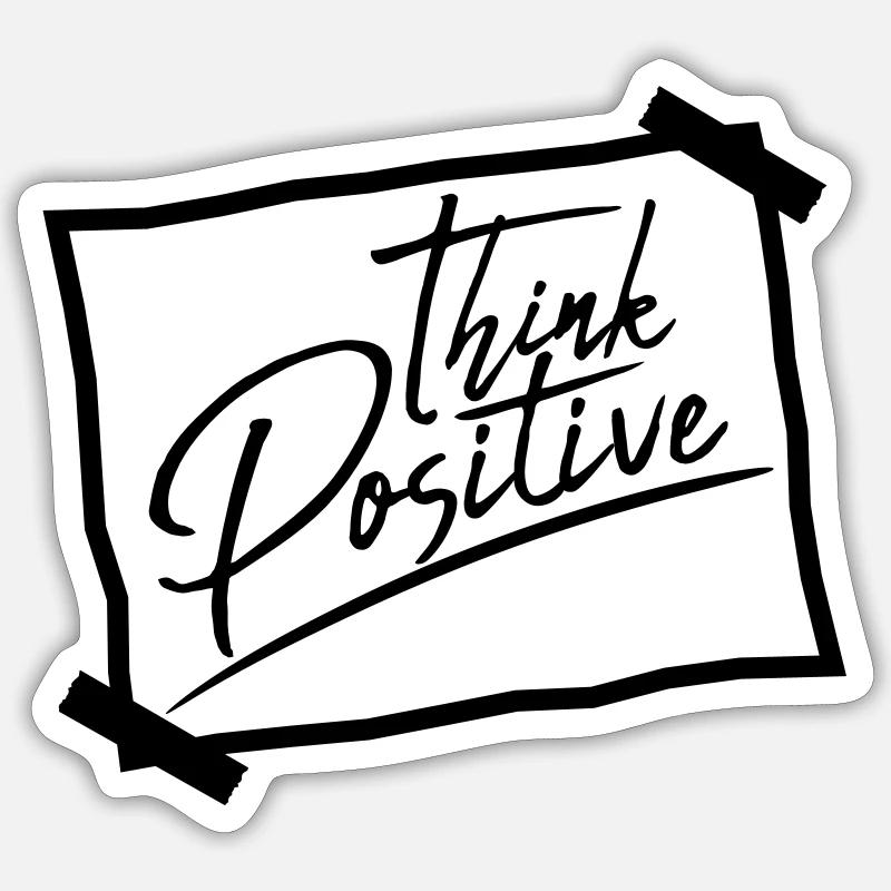 note memo think think positive positive bl Sticker size S (10 x 10 cm)