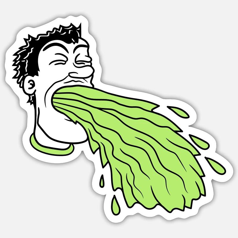 vomit vomit sick sick vomit ek Sticker size S (10 x 10 cm)