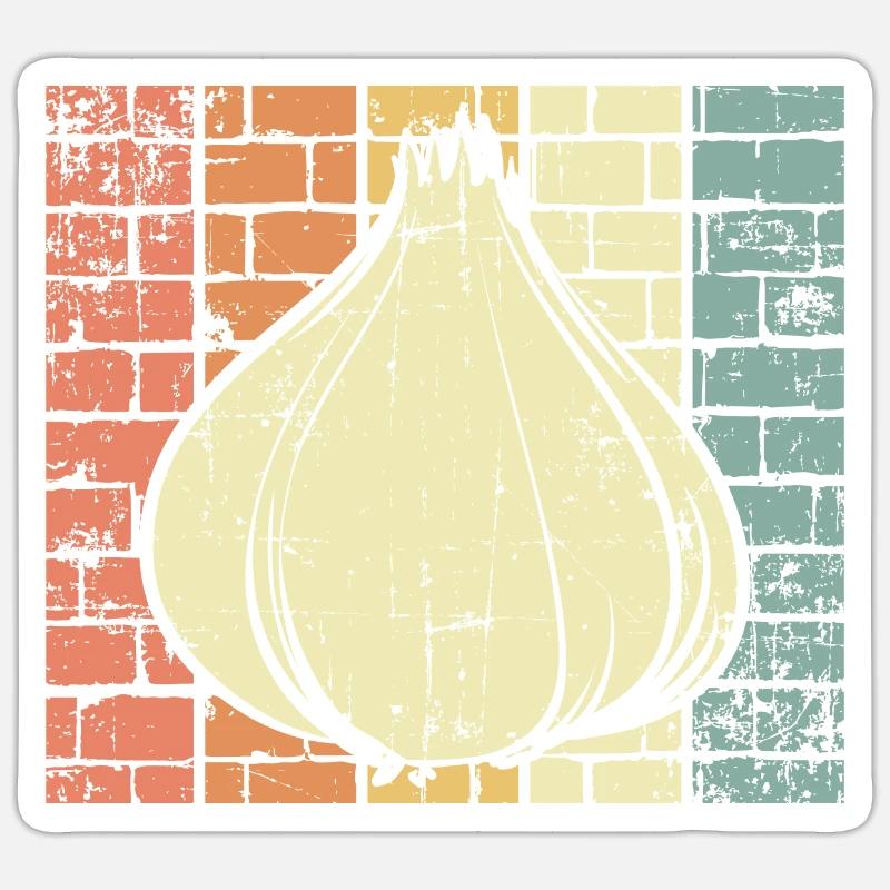 Ail - Sticker taille S (10 x 10 cm) - blanc mat