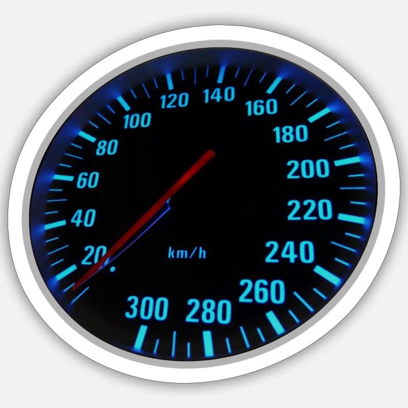 Blue Speedmeter, Tacho - Design Sticker size S (10 x 10 cm)