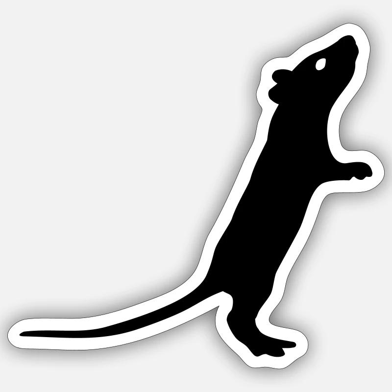 Ratte Sticker Größe S (10 x 10 cm)