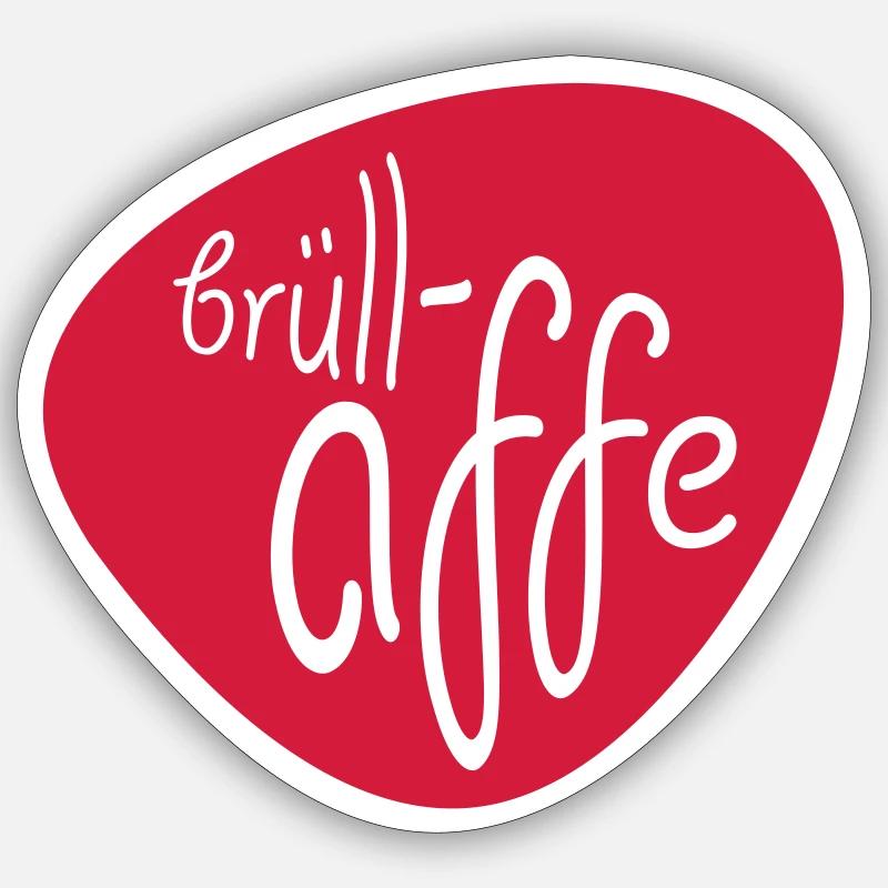 Brüllaffe Sticker Größe S (10 x 10 cm)