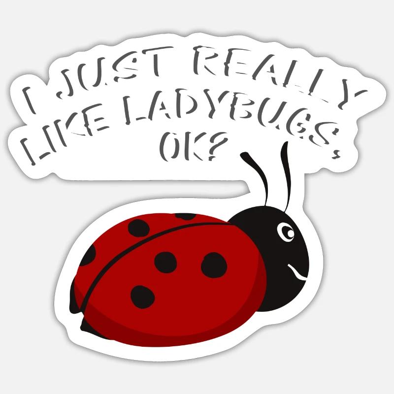 Ladybug Glück Glückskäfer Marienkäfer Spruch Sticker Größe S (10 x 10 cm)