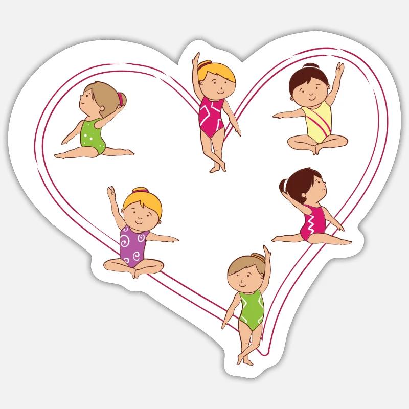 Ginnastica Pavimento Ginnastica Ginnastica Caro Regalo bambini - Sticker formato S (10 x 10 cm) - bianco opaco