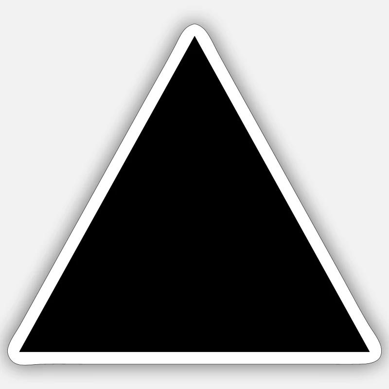 hipster triangle shape - Sticker size S (10 x 10 cm) - white matte