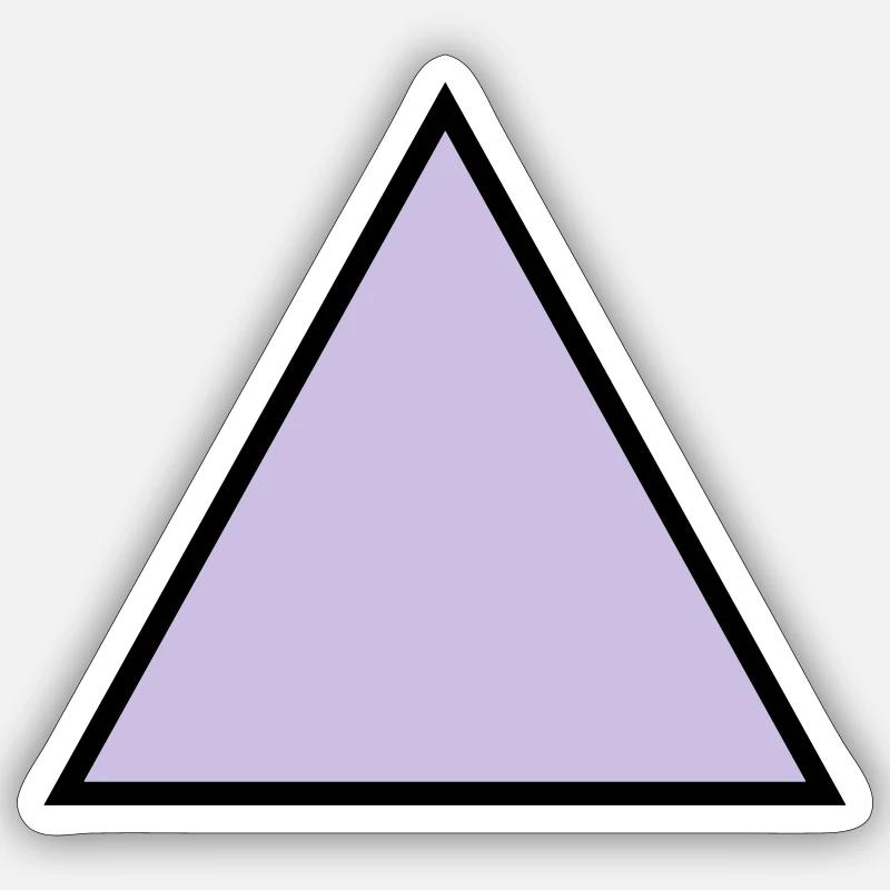 hipster triangle dreieck form - Sticker Größe S (10 x 10 cm) - Mattweiß