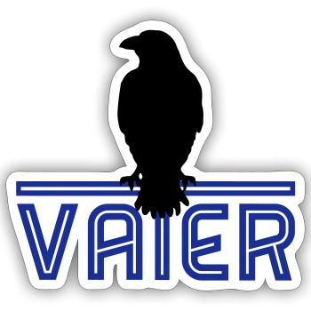 Rabenvater - Sticker size S (10 x 10 cm) - white matte - Front