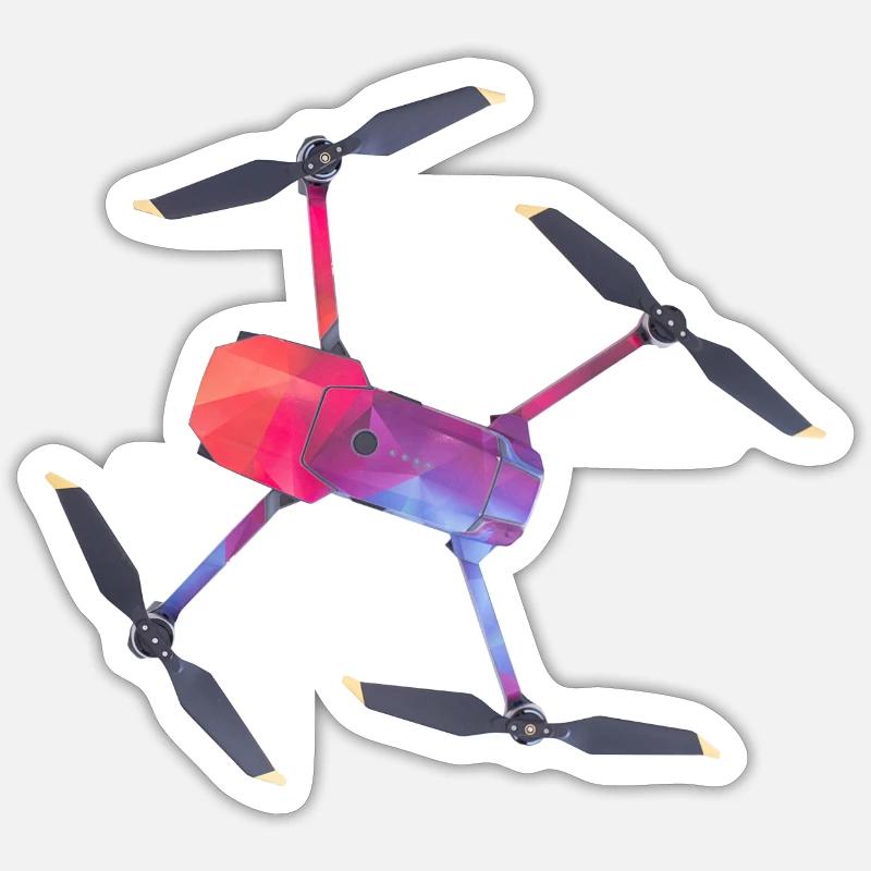 Drone - drone - Sticker size S (10 x 10 cm) - white matte