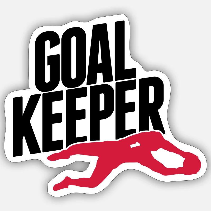 goalkeeper - Sticker taille S (10 x 10 cm) - blanc mat
