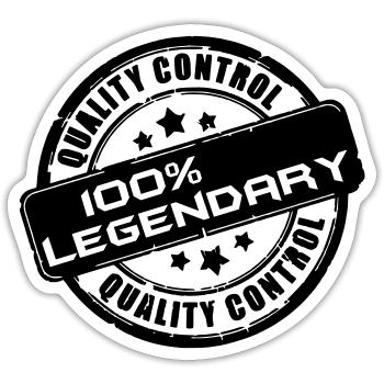 legendary - Sticker size S (10 x 10 cm) - white matte - Front