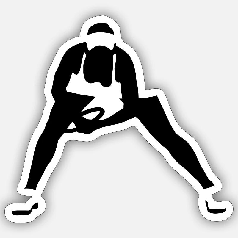 tennis_3 - Sticker taille S (10 x 10 cm) - blanc mat