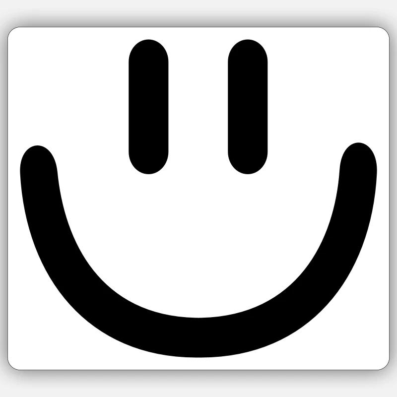 Smiley - Sticker Größe S (10 x 10 cm) - Mattweiß