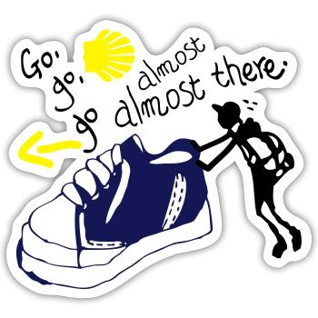 Go Go Go Fast da - Sticker Größe S (10 x 10 cm) - Mattweiß - Vorne