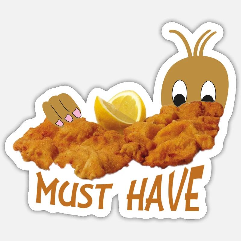 Schnitzel Sticker Größe S (10 x 10 cm)