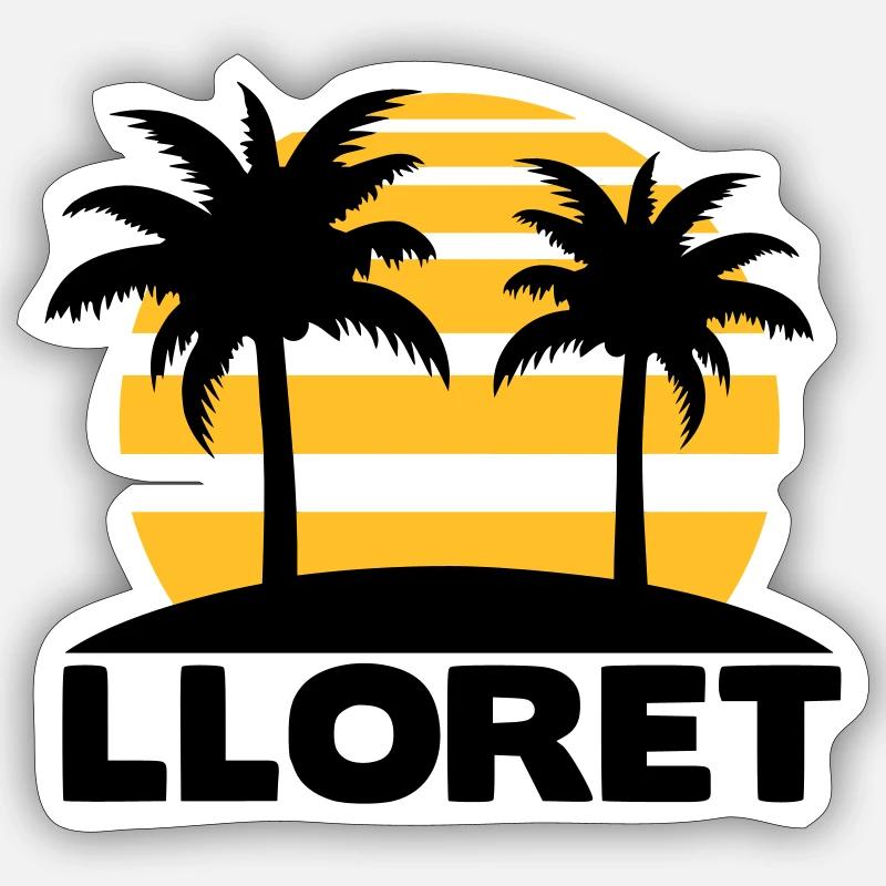 Lloret de mar - Sticker Größe S (10 x 10 cm) - Mattweiß