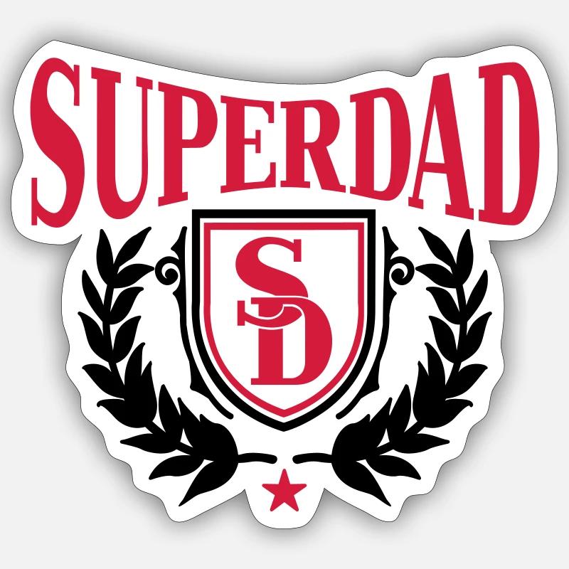 superdad - Sticker taille S (10 x 10 cm) - blanc mat
