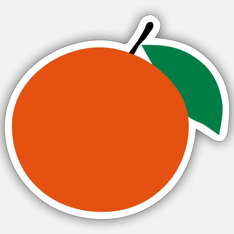 orange - Sticker taille S (10 x 10 cm) - blanc mat