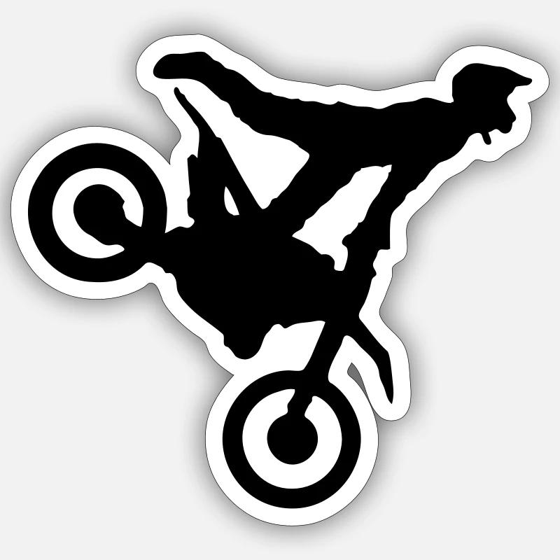 Motorcross - Sticker size S (10 x 10 cm) - white matte