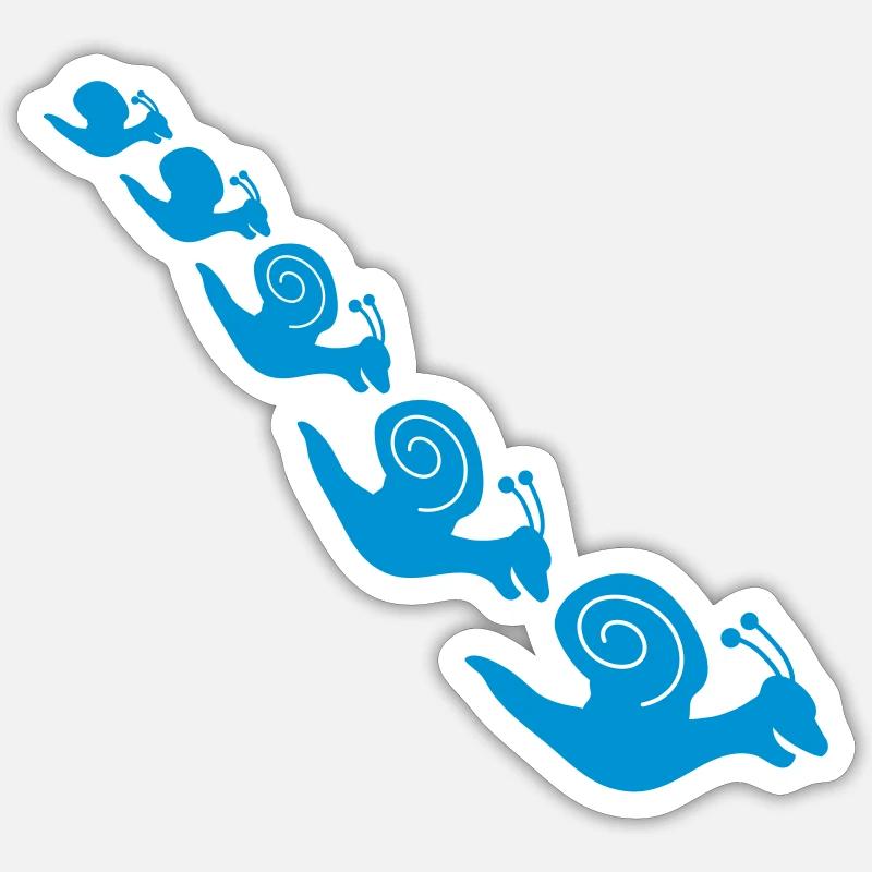 Happy Snails - Sticker taille S (10 x 10 cm) - blanc mat