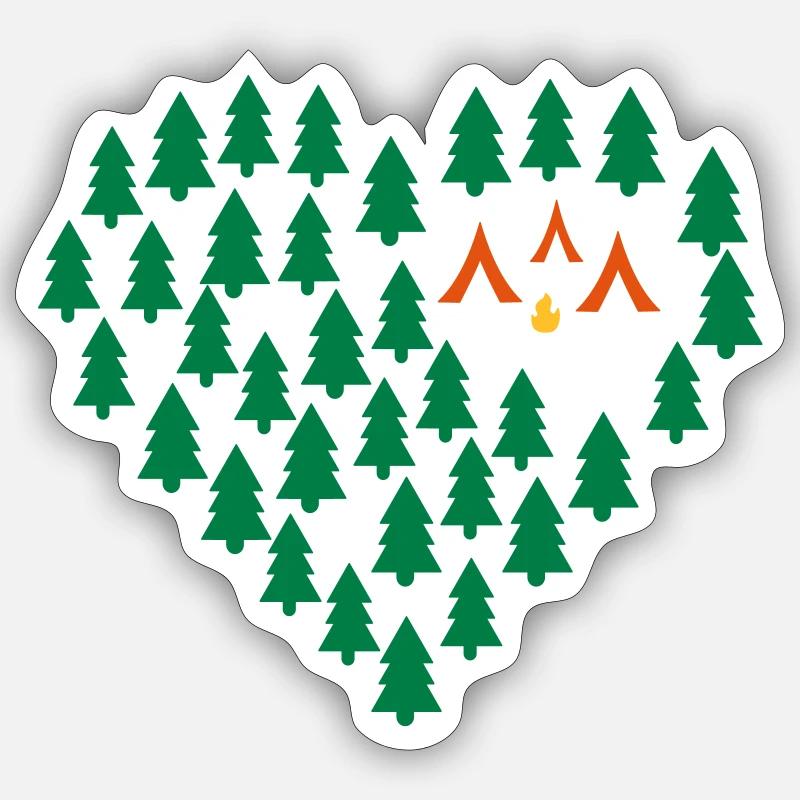 Camping - Sticker size S (10 x 10 cm) - white matte