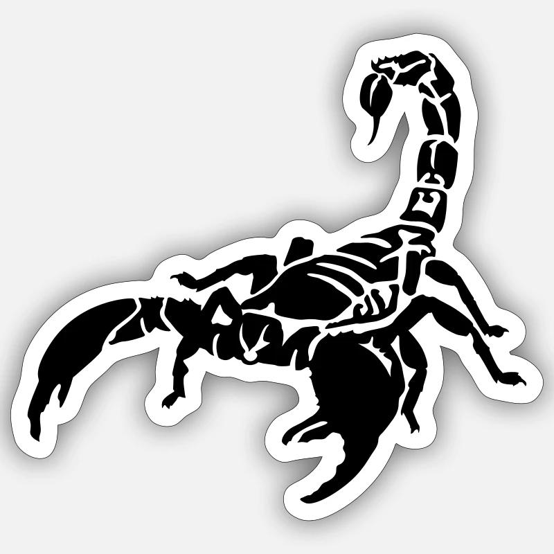 scorpion - Sticker size S (10 x 10 cm) - white matte