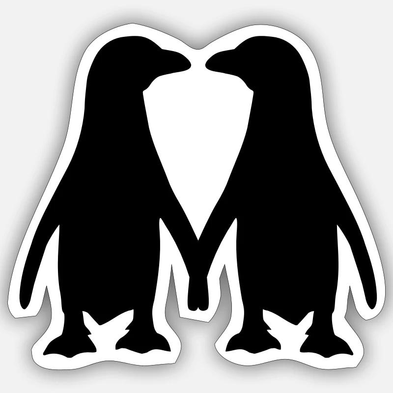 Penguin - Sticker size S (10 x 10 cm) - white matte