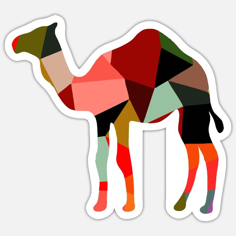 Kamel - Sticker Größe S (10 x 10 cm) - Mattweiß