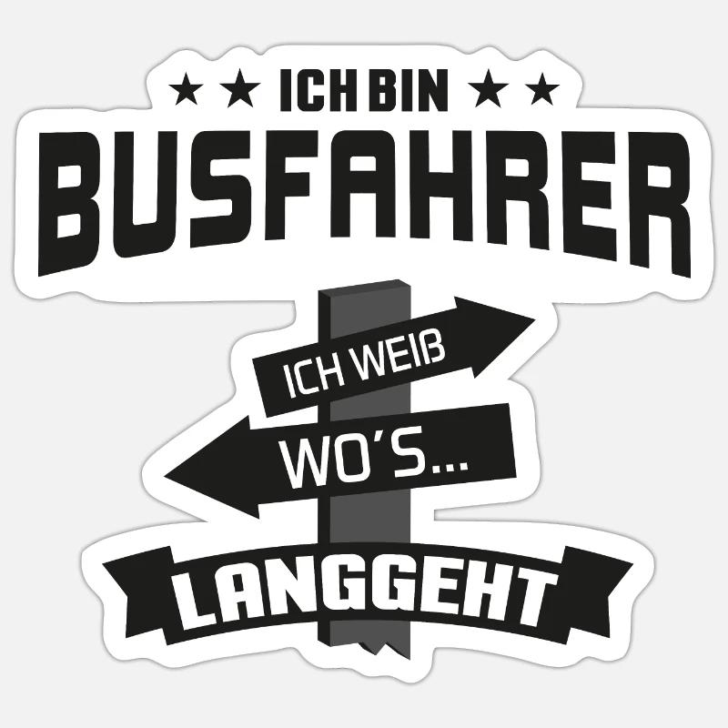 Bus driver School bus driver Coach driver Omnibus Sticker size S (10 x 10 cm)