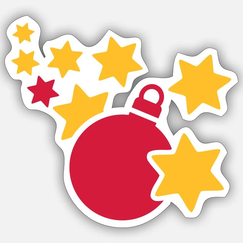 Weihnachten - Sticker Größe S (10 x 10 cm) - Mattweiß