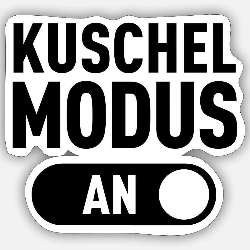 Kuschel Modus (An) - Sticker Größe S (10 x 10 cm) - Mattweiß