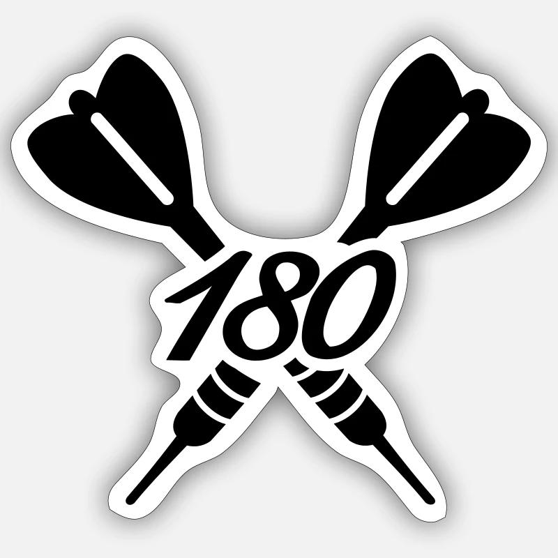 Darts - Sticker taille S (10 x 10 cm) - blanc mat