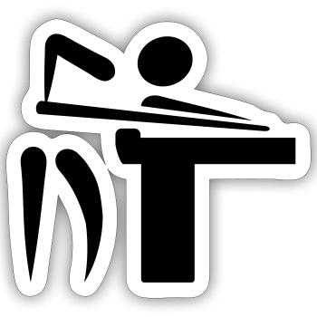 Pool billards - Sticker size S (10 x 10 cm) - white matte - Front