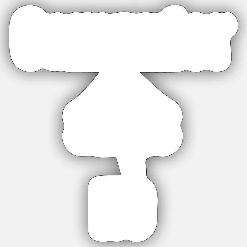Computer sagt nein - Sticker Größe S (10 x 10 cm) - Mattweiß