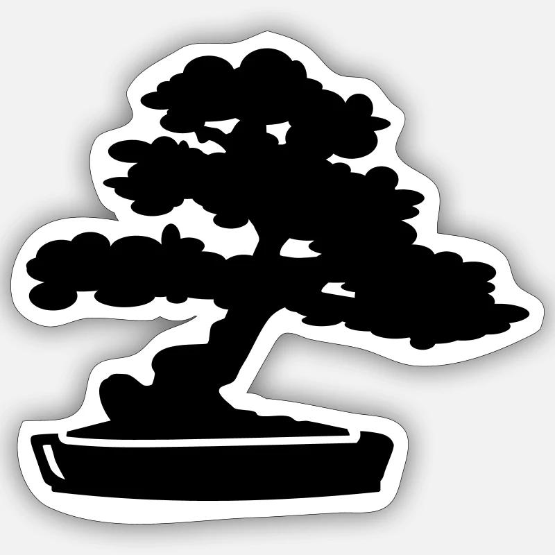 Bonsai Baum Sticker Größe S (10 x 10 cm)