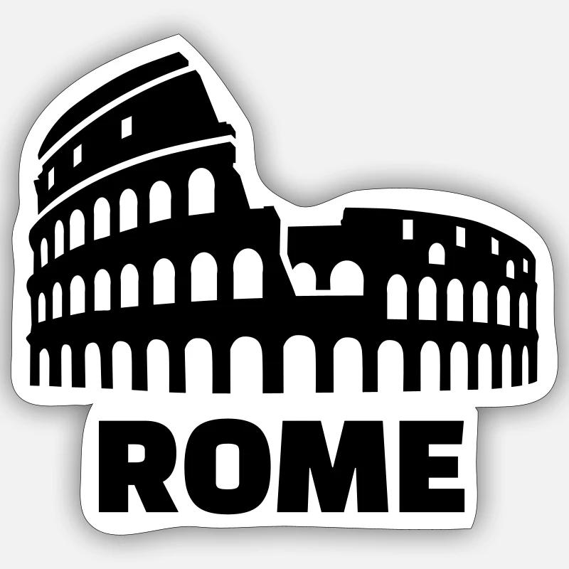 Rome - Sticker taille S (10 x 10 cm) - blanc mat