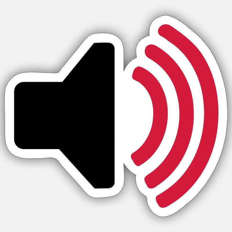 Musik - Sticker Größe S (10 x 10 cm) - Mattweiß