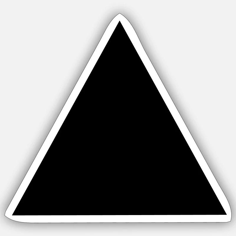 Dreieck - Sticker Größe S (10 x 10 cm) - Mattweiß