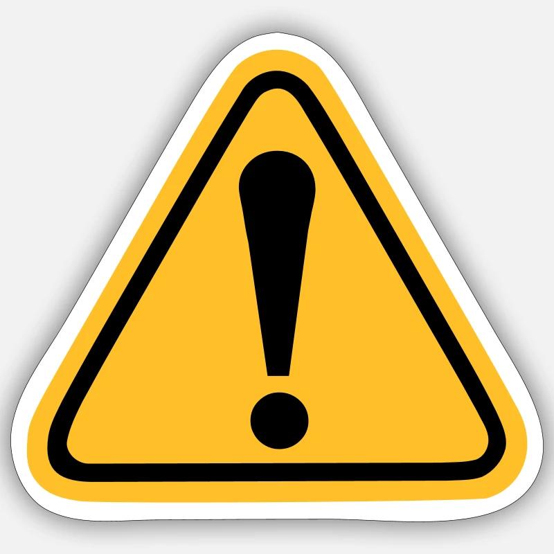 Point d'exclamation Sticker taille S (10 x 10 cm)