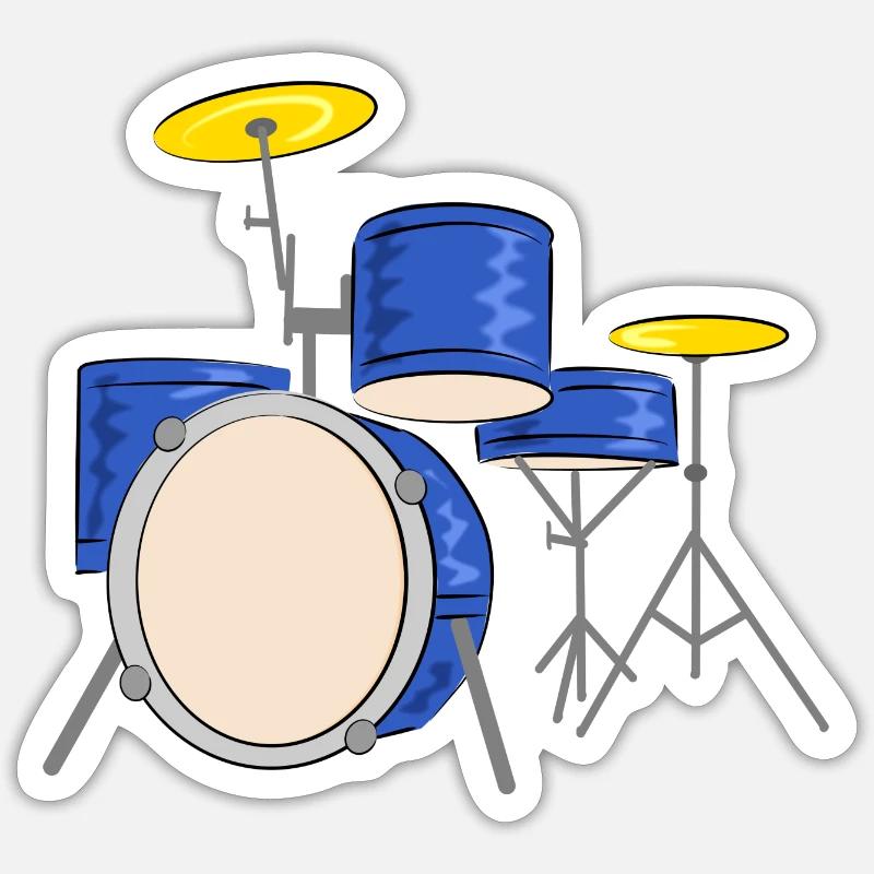 percussion - Sticker taille S (10 x 10 cm) - blanc mat