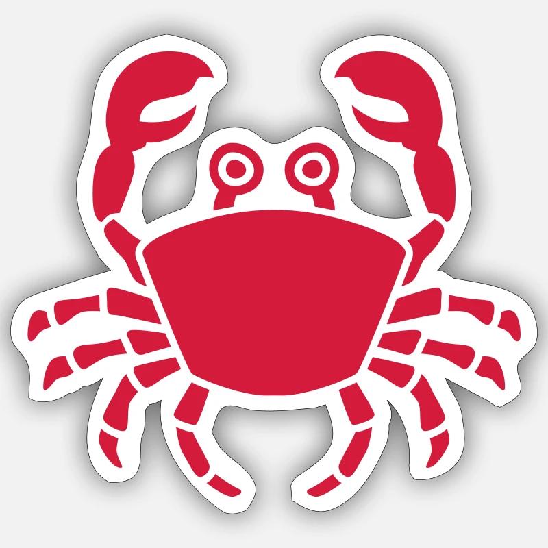 Crab - Sticker size S (10 x 10 cm) - white matte