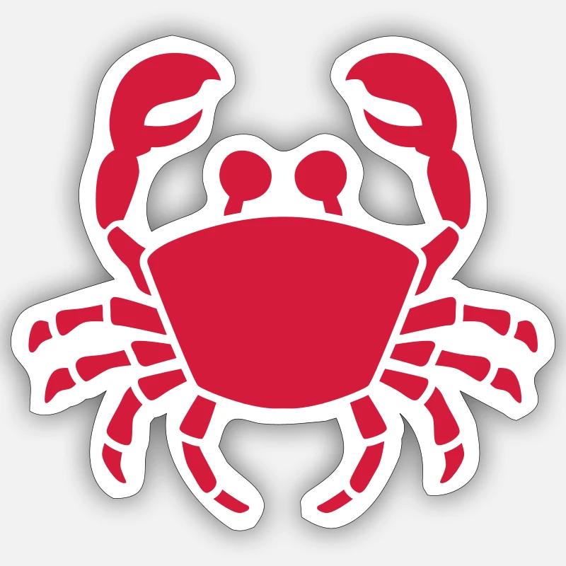 Crab - Sticker size S (10 x 10 cm) - white matte