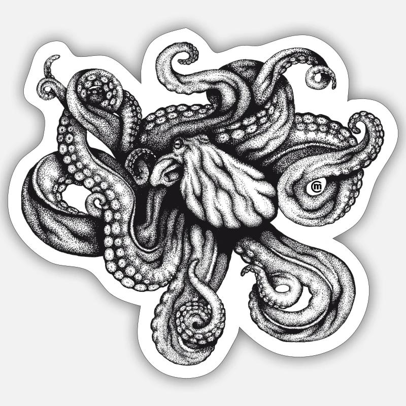 Octopus Sticker size S (10 x 10 cm)