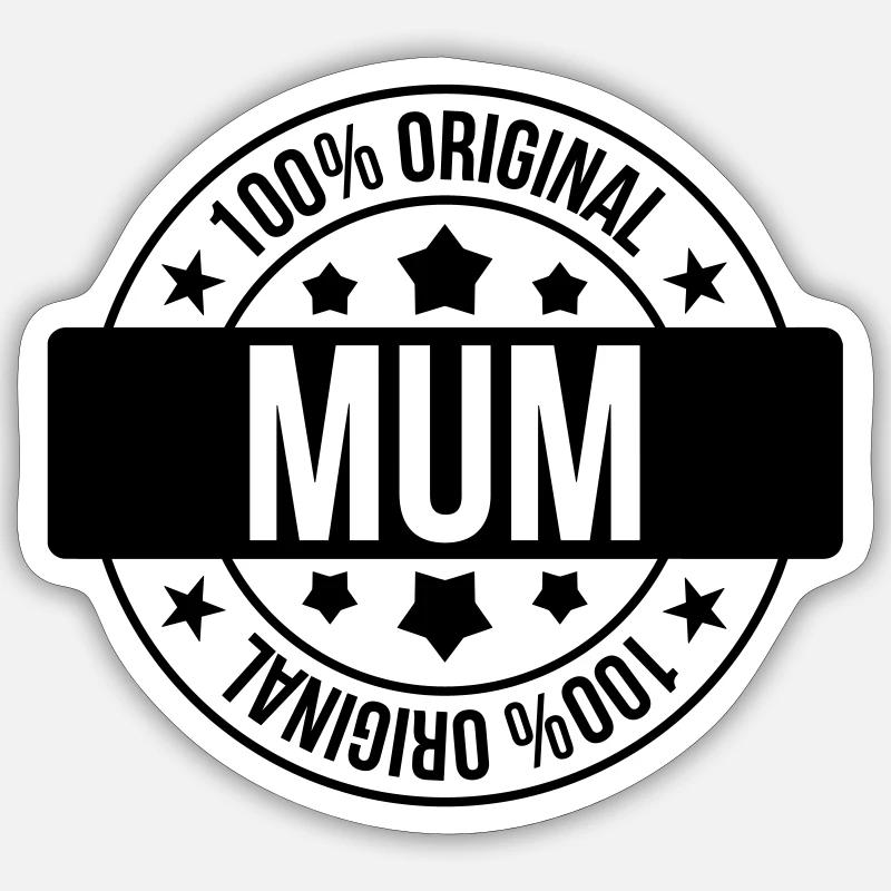 Mum - Sticker size S (10 x 10 cm) - white matte